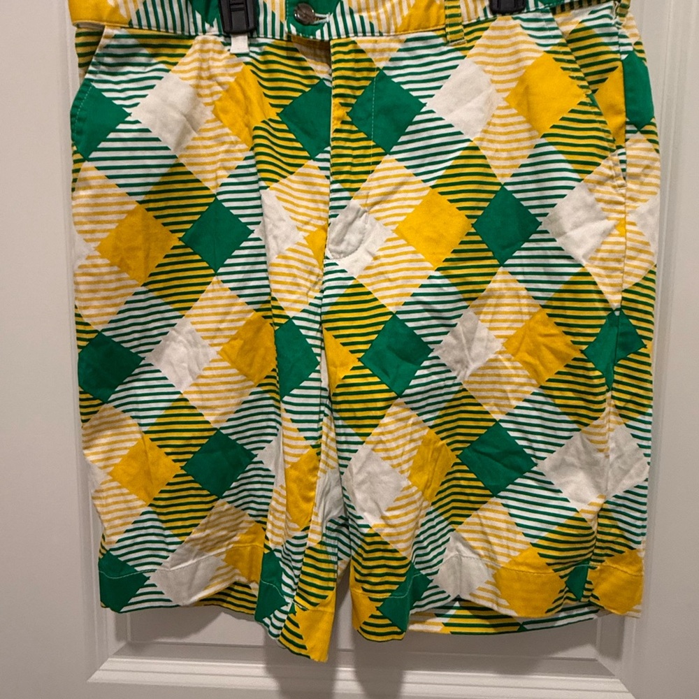 Loudmouth Green and Yellow Patterned Men's Shorts